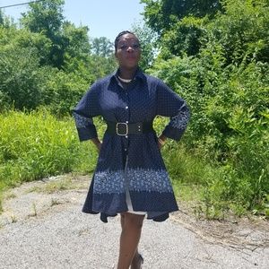 This great blue and white top .